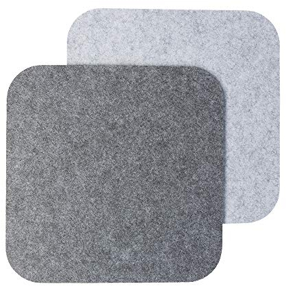 luxdag Platzset aus Filz für Teller & große Schüsseln (Farbe & Größe wählbar) - Tischset zweifarbig - Platzmatten für Küche & Esszimmer - Abwischbare Untersetzer