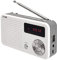 EMOS - tragbares digitales FM-Radio und MP3-Player mit Akku + USB-C Kabel - teleskopische Antenne, FM 88–108 MHz - USB-Port, Micro-SD-Karten-Slot, Kopfhörer-Anschluss - weiß/grau, Batteriebetrieben