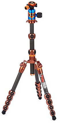 3 Legged Thing Legends Ray Kit Carbon Fiber Tripod - Travel-Friendly, Adjustable Camera Tripod with 3 Detachable Legs and Multiple Mounting Points - Earth Bronze (RAYKIT)