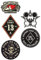 MG601 / Biker Aufkleber Set - Breite je Sticker ca. 6cm Motorrad Club V2 Twin Rocker Custom Umbau Oldschool Vintage Retro Custom Skull Bobber Chopper Lucky 13 1% MC