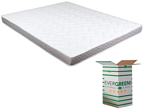 EVERGREENWEB Doppelmatratze für Schlafsofa, 12 cm hoch, orthopädische Wasserschaummatratze, hypoallergene und ergonimische Matratze mit weißem Bezug 140X190 – DAYBED