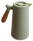 Cabilock Thermal Coffee Carafe Glass Hot Water Tea Pot with Lid Wood Handle for Coffee Hot Water Tea Beverage 1L Green