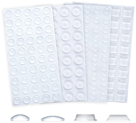 VABNEER Elastikpuffer Transparent Selbstklebend, 172 Stücke Silikon Schutzpuffer Möbelpuffer Gummipuffer zur Lärmdämpfung Verhindern Rutschen und Kratzer
