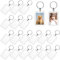 ZYNERY 20 Pcs Porte-Clés Photo, Personnalisé Porte-Clés Transparent en Acrylique pour Stocker des Photos, Key Chain double face pour Clés, Travaux Manuels, Cadeaux