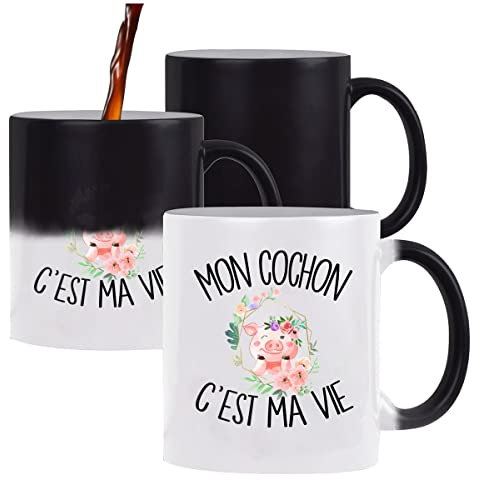 Mug magique Cochon c'est la vie Éleveur et Éleveuse | Tasse changement de couleur