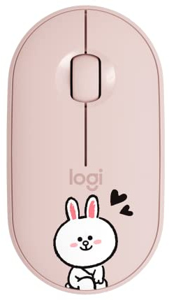 Logitech M350 Line-Friends Cony Bluetooth or 2.4 GHz with USB Mini-Receiver, Silent, Slim Computer Mouse with Quiet Click for Laptop/Notebook/Chromebook/PC/Mac