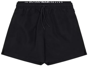 EMPORIO ARMANI Mid Boxer Costume a Pantaloncino, Nero/Bianco, XL Uomo