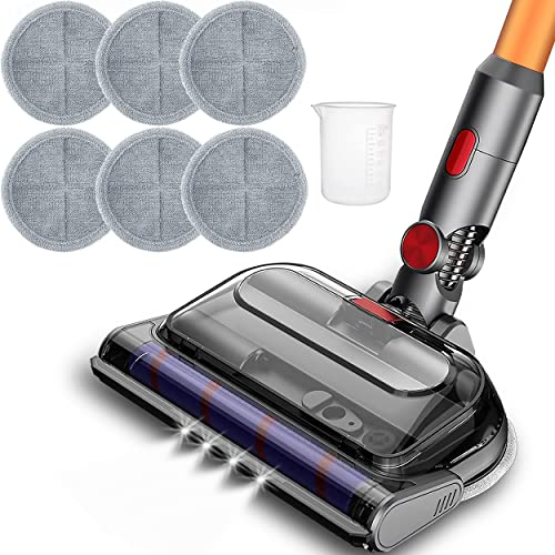 Italdos Spazzola Turbo Motorizzata Lavapavimento compatibile per Dyson V7 V8 V10 V11 V15 Aspira e Lava adatto per Pavimento Marmo Legno compreso Panno in Microfibra