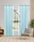 Gräfenstayn 2er-Set Venezia transparente Voile Gardinen mit Ösen - Stores Über-Gardine Wohnzimmer Schlafzimmer - Vorhänge Ösenschal durchsichtig halbtransparent 145x140cm (Höhe/Breite) Hell-Blau