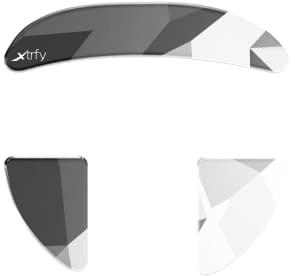 Xtrfy Glass Skates, Self-Adhesive Mouse Feet Made of Aluminosilicate Glass, Compatible with Xtrfy MZ1/MZ1 Wireless Gaming Mouse, Glides Quickly and Precisely, Litus White