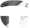 Xtrfy Glass Skates, Self-Adhesive Mouse Feet Made of Aluminosilicate Glass, Compatible with Xtrfy MZ1/MZ1 Wireless Gaming Mouse, Glides Quickly and Precisely, Litus White