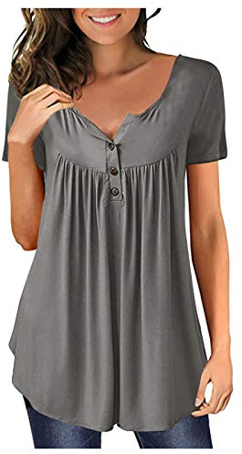 Damen Swing Rundhalsausschnitt juretro Mode Damen Jump Schuhe amisu Elegante blusen Damen Glitzer Oberteile Damen Cut Out Shirt Damen Tshirt Damen bunt damenshirts lässig Kurzarm Oversize