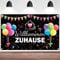 Lets Joy Willkommen Zuhause Deko, 180 x110 cm Willkommen Zuhause Banner, Willkommen Zuhause Party Dekoration, Wilkommensdeko Zuhause Ballon Hintergrund Banner, Familienfeiern Party Deko