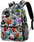 Eslifey Cartoon Space Rockets Alien Leichter Schulrucksack Klassischer Reiserucksack für Damen Teenager, Farbe 10