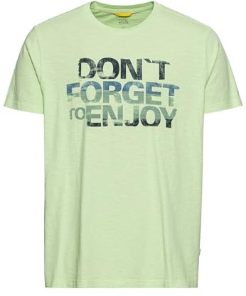 camel active Herren T-Shirt mit Print aus nachhaltigem Organic Cotton Pistazie, Menswear-M