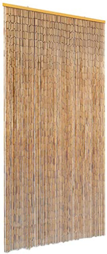 SKM 43721 Rideau de porte moustiquaire en bambou 90 x 220 cm Poids : 3,4 kg