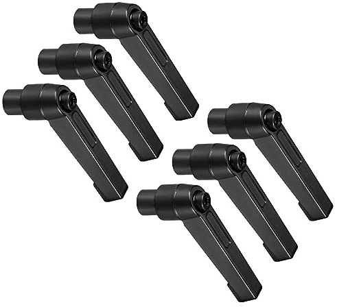 CoCud Klemmhebel Griffe M6 Innengewinde 46mm Hebel Einstellbar Schnellspanner Verriegelung Drehend Knöpfe Schwarz - (Verwendung: für Drehmaschinen) 6Stk