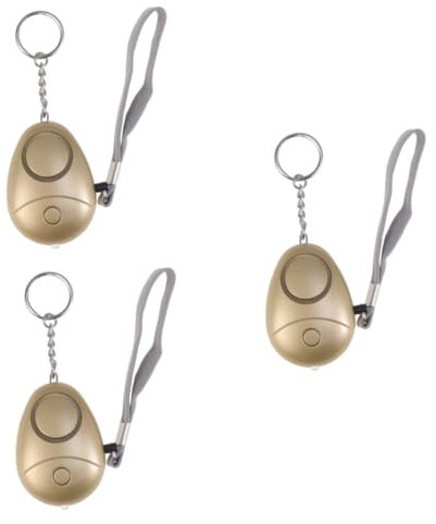 OSALADI 3pièces Alarme De Nuit Haute Décibel Miniature pour Dispositif Urgence Doré pour Femmes Et Personnes Âgées