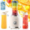 DOWYLIK Mixeur personnel, blender de smoothie, blender de boisson protéinée rétro, petit mixeur à 3 vitesses pour smoothies, mixeur avec lame à 6 bords et 2 tasses de voyage sans BPA de 20