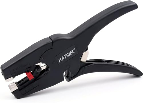 Hatriel Pelacables Automatico, Pelacables Electricista, Pela Cables de Electricidad, 2 en 1 Pelacables Profesional, Pelacables con Mordazas Autoajustables, para Reparación Electrónica y Automotriz