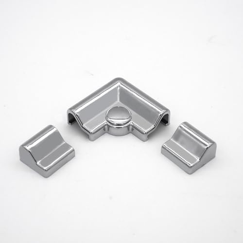 WITEN&NOCK Schwallprofil-Set mit Endstücke und Eckverbinder 90° ohne Schwallschutzprofil chrom
