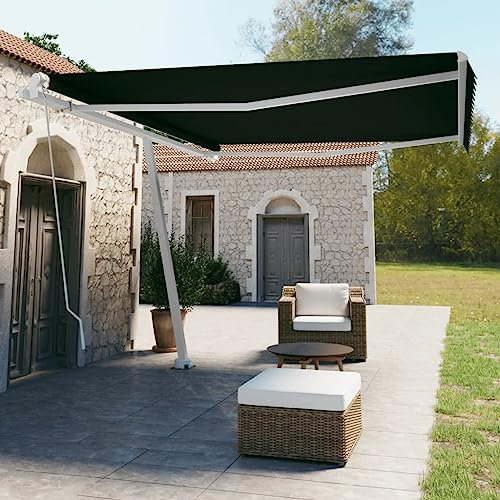 EESHHA Markisen Home Outdoor SonstigesFreistehende, manuell ausziehbare Markise 450x350 cm Anthrazit