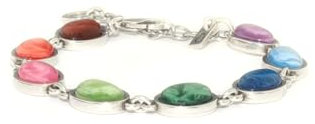 QOSS Armband HAILEY silber multicolor