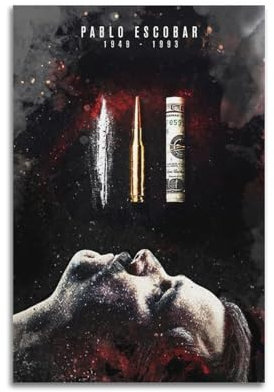 CHxdxge Pablo Escobar Narcos Poster Dekorative Malerei Leinwand Wandkunst Wohnzimmer Schlafzimmer Malerei, Wandkunst Bilddruck Moderne Familienzimmer Dekor 08x12inch(20x30cm)