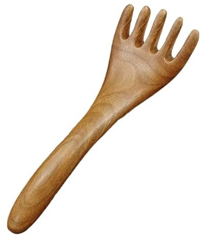 Massagekamm aus – verschleißfester Kopfkratzer für Beine, verschleißfester Kopfkratzer | Fünf-Klauen-Kopfmassagegerät aus Sandelholz, kleine Harke, Kopfhaut-Meridian-Kämmung