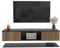 DECOROTIKA - Elia Floating Wall Mounted TV Stand with Included Wall Shelf Unit (Black)