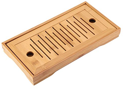 TUKRPQMRI Plateau à thé chinois, mini plateau à thé en bambou, service portable au bureau à domicile/99