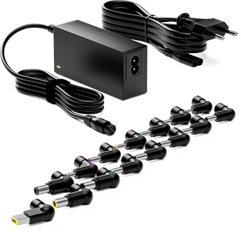 Zolt 65W Universal Laptop Ladegerät Netzteil 15V 16V 18.5V 19V 19.5V 20V AC DC Netzteilkabel für HP Dell Acer Asus Lenovo Toshiba Samsung Sony, 15 DC Steckern