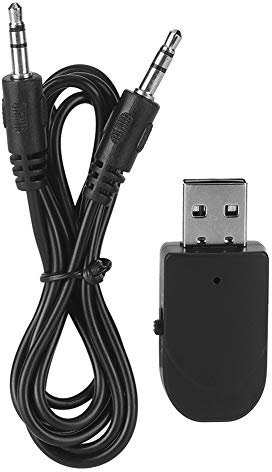 Receptor y transmisor de Audio Bluetooth 2 en 1, Adaptador de música estéreo inalámbrico con alimentación USB para Coche, TV, Ordenador y Altavoces KN330 ABS Bluetooth 5.0