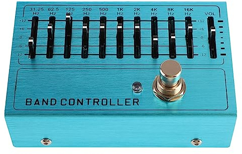 Funien Guitar Instrument Band Controller Ton Vorverstärker, 10 Bands EQ -Gitarren -Single -Block -Effekt für den Instrumentenbandcontroller, Long Service Life