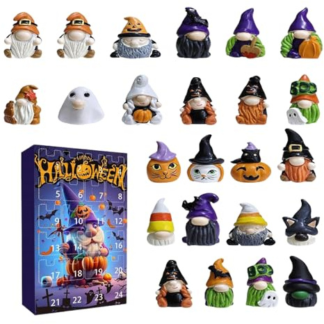 Siuwddee Halloween Countdown Spielzeug, Countdown Kalender Zwergenfigur 2025, Liebenswerte Deko Für Kinder Ehefrauen Freunde