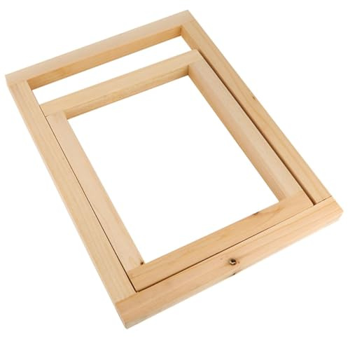 INOOMP 2 Stück Siebdruckrahmen Leichter und Langlebiger Druckrahmen für Selbstgemacht Siebdruck Tischdecken und Taschen Beige Farbe zum Basteln