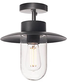 SLV MOLAT | LED Deckenlampe , Decken-Strahler, Außenbeleuchtung von Decken, Eingängen, LED Strahler, Aussenleuchte LED, Gartenlampe | E27, anthrazit, max. 60W, IP44