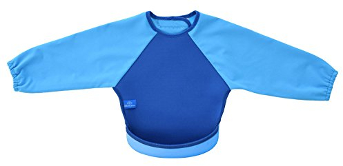 Bibetta Ultrabib Lätzchen aus Neopren mit Raglan Ärmeln, denim/sky blau