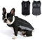 Morezi Dog Warm Coats Jackets Waterproof Coats with Harness Hole Puppy Coat for Small Medium Dogs - Black - L