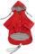 Pethiy Premium Hunde Regenmantel,Regenjacken für Hunde,wasserdicht Hundemantel mit Reißverschluss,Hund Regendicht Hoodies mit reflektierenden Knöpfen und Taschen,mit abnehmbare Kapuze-Rot-L