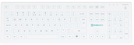 Clavier médical pleine taille sans fil blanc US-int