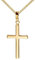 JEVELION Kreuz-Anhänger mit Panzer-Kette für Damen, Herren und Kinder als Ketten-Anhänger mit Kette 333 Gold 8 Karat Hochglanz mit Schmuck-Etui