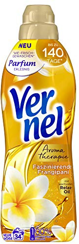 6x Vernel Aromatherapie Faszinierende Frangipani Weichspüler 34WL / 850ml