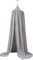 LINONI Baby Baldachin Betthimmel Chiffon Hängende Rund Moskitonetz für Babys Bett, Spielzelte, Kinderzimmer Höhe 240 cm Saumlänge 260cm (Grau)