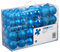 Relaxdays Palline di Natale, Set da 100, Addobbi Natalizi, Opache, Lucide, Glitterate, ∅ 3,4 e 6 cm, Deco, Blu-Petrolio
