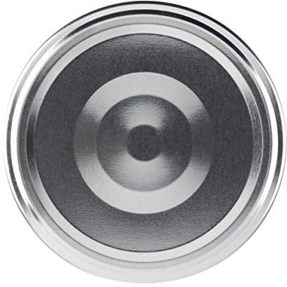 Lot de 44 Capsules couvercles Bouchons 70 mm argentés Stérilisables avec Flip pour Pots et bocaux en Verre - IRIOS -