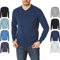 Castle Point Jersey de punto para hombre CSPKNT004, 100% algodón, suave al tacto, cuello en V, color azul vaquero, mediano