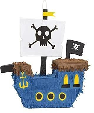 Unique 68187 Pirate Ahoi Piratenschiff Pinata, Blue