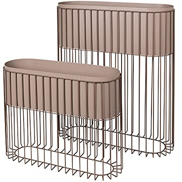 Broste Copenhagen Übertopf, Metall, Braun, 80