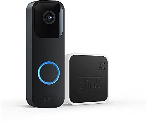 Blink Videotürklingel (Video Doorbell) + Sync Module 2 | lange Batterielaufzeit, Gegensprechfunktion, Selbstinstallation, HD-Video, App-Benachrichtigungen bei Klingeln, Alexa-kompatibel (schwarz)